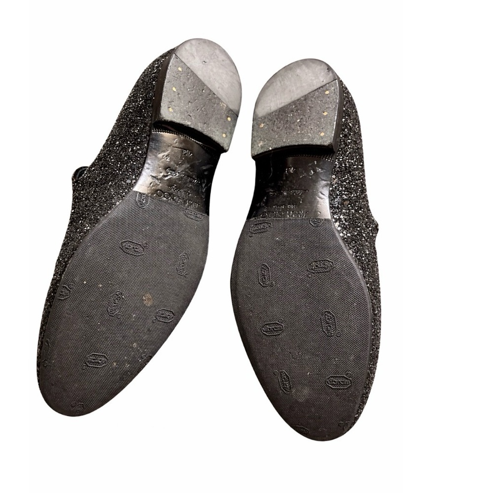 Men’s Jimmy Choo Black Glitter Loafers size 43 - Picture 3 of 9